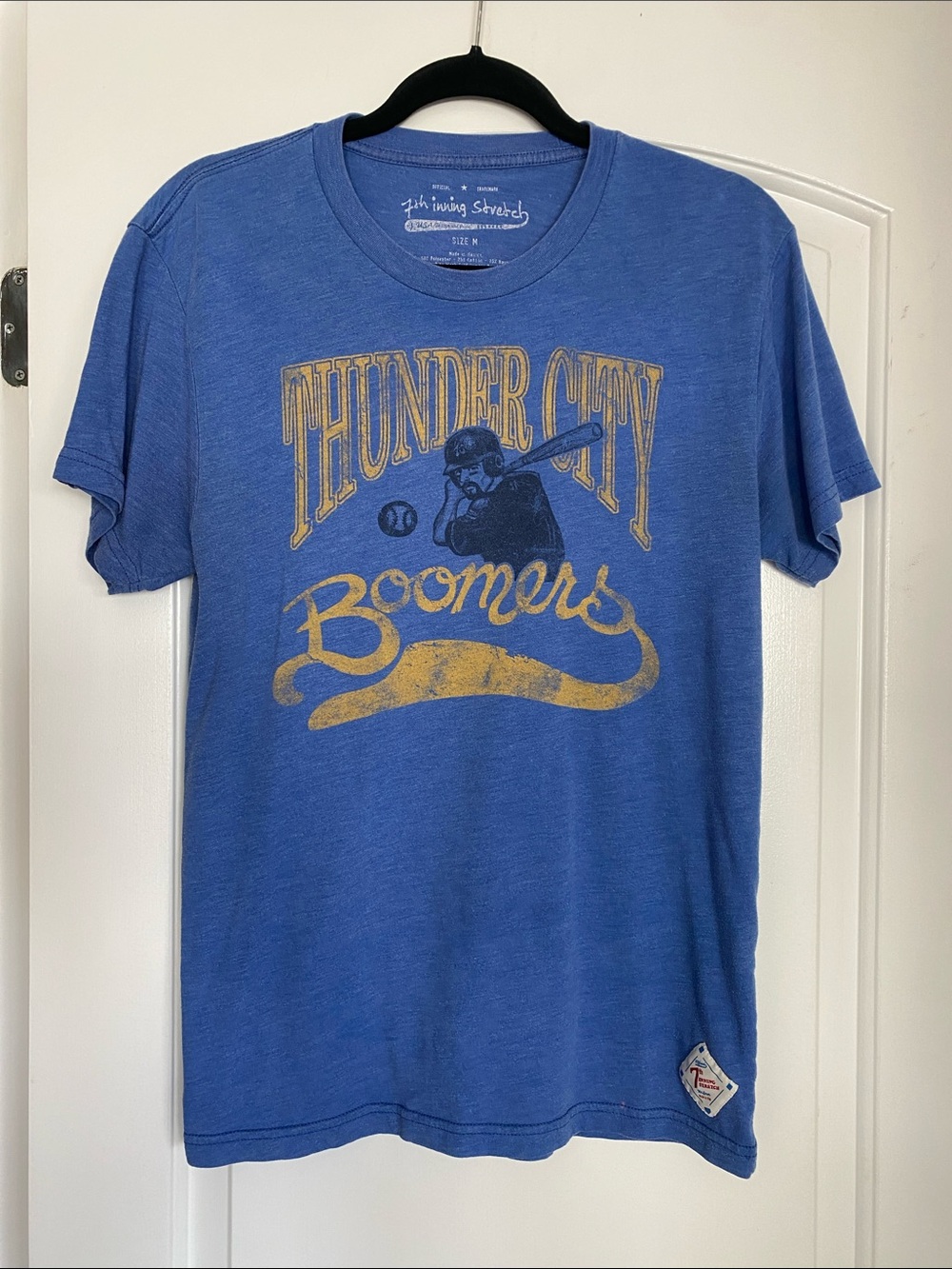7th Inning Stretch Thunder City Boomers Baseball Vintage Feel T-Shirt Men's M